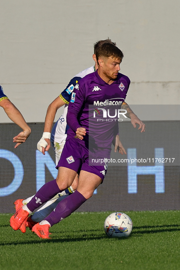 Lucas Beltran of ACF Fiorentina controls the ball during the Italian Serie A football match between ACF Fiorentina and Hellas Verona FC ,on...