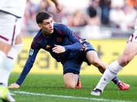 Matias Soule' of AS Roma looks dejected during the Serie A Enilive match between AS Roma and Bologna FC at Stadio Olimpico on November 10, 2...