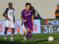 Riccardo Sottil of ACF Fiorentina controls the ball during the Italian Serie A football match between ACF Fiorentina and Hellas Verona FC ,o...