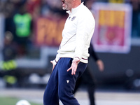 Vincenzo Italiano head coach of Bologna FC yells during the Serie A Enilive match between AS Roma and Bologna FC at Stadio Olimpico on Novem...