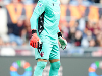 Lukasz Skorupski of Bologna FC looks on during the Serie A Enilive match between AS Roma and Bologna FC at Stadio Olimpico on November 10, 2...