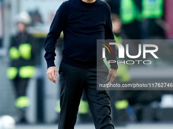 Ivan Juric head coach of AS Roma looks on during the Serie A Enilive match between AS Roma and Bologna FC at Stadio Olimpico on November 10,...