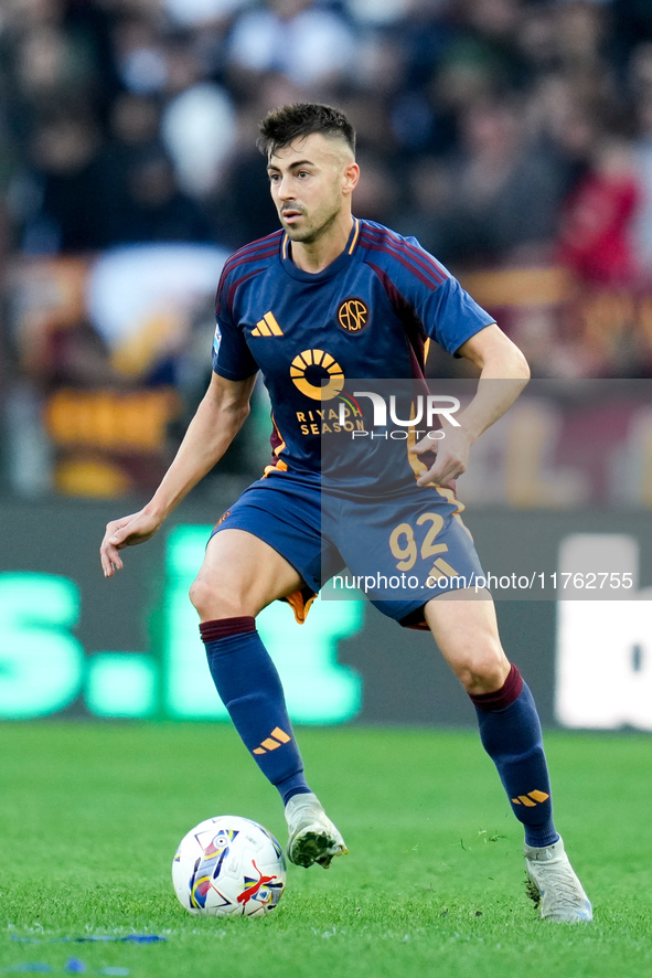 Stephan El Shaarawy of AS Roma during the Serie A Enilive match between AS Roma and Bologna FC at Stadio Olimpico on November 10, 2024 in Ro...