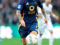 Angelino of AS Roma during the Serie A Enilive match between AS Roma and Bologna FC at Stadio Olimpico on November 10, 2024 in Rome, Italy....