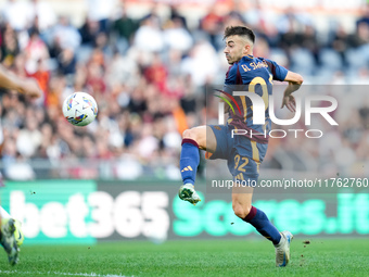 Stephan El Shaarawy of AS Roma during the Serie A Enilive match between AS Roma and Bologna FC at Stadio Olimpico on November 10, 2024 in Ro...