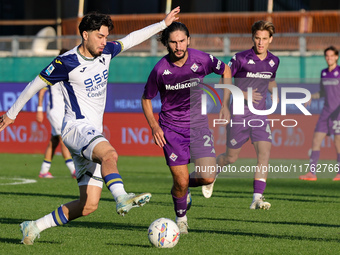 Suat Serdar of Hellas Verona FC controls the ball during  the Italian Serie A football match between ACF Fiorentina and Hellas Verona FC ,on...