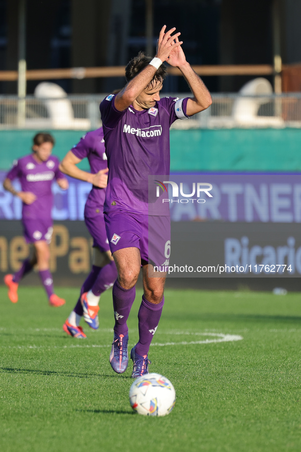 Luca Ranieri of ACF Fiorentina during the Italian Serie A football match between ACF Fiorentina and Hellas Verona FC ,on November 10 , 2024...