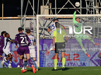 Lorenzo Montipo of Hellas Verona FC controls the ball during  the Italian Serie A football match between ACF Fiorentina and Hellas Verona FC...