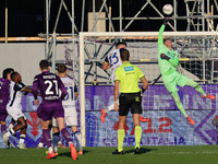 Lorenzo Montipo of Hellas Verona FC controls the ball during  the Italian Serie A football match between ACF Fiorentina and Hellas Verona FC...