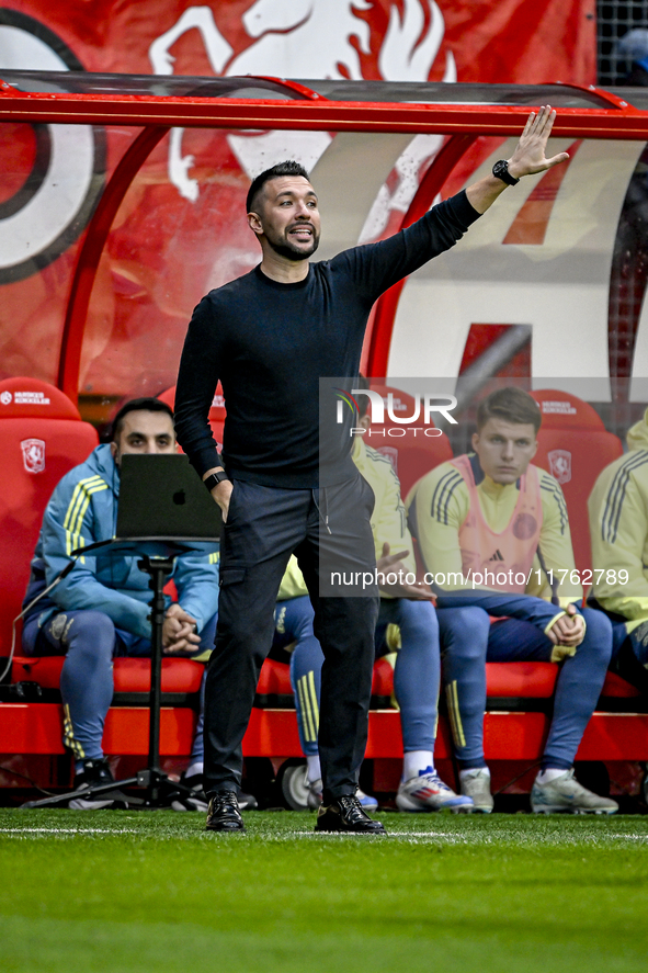 AFC Ajax Amsterdam trainer Francesco Fariolo is present during the match between Twente and Ajax at the Grolsch Veste stadium for the Dutch...