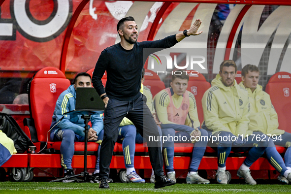 AFC Ajax Amsterdam trainer Francesco Fariolo is present during the match between Twente and Ajax at the Grolsch Veste stadium for the Dutch...