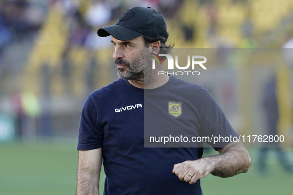 Head Coach of Guido SS Juve Stabia Pagliuca during the Serie B match between SS Juve Stabia and Spezia Calcio at Stadio Romeo Menti Castella...