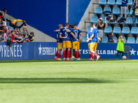 In Andorra La Vella, Andorra, on November 10, 2024, FC Andorra players celebrate after scoring a goal during the Primera RFEF 2024-2025 matc...