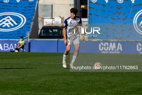 Oier Lopez of Barakaldo CF is in action during the Primera RFEF 2024-2025 match between FC Andorra and Barakaldo CF at Estadi Nacional in An...