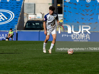 Oier Lopez of Barakaldo CF is in action during the Primera RFEF 2024-2025 match between FC Andorra and Barakaldo CF at Estadi Nacional in An...