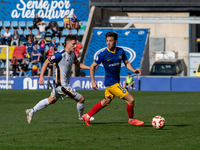 Alvaro Martin of FC Andorra plays during the Primera RFEF 2024 - 2025 match between FC Andorra and Barakaldo CF at Estadi Nacional in Andorr...