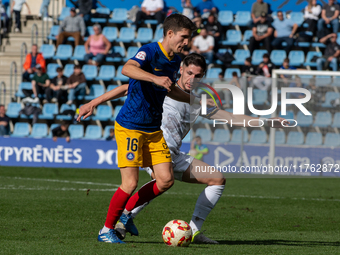 Alvaro Pena of FC Andorra is in action during the Primera RFEF 2024-2025 match between FC Andorra and Barakaldo CF at Estadi Nacional in And...