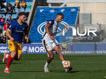 Maroan Sannadi of Barakaldo CF is in action during the Primera RFEF 2024-2025 match between FC Andorra and Barakaldo CF at Estadi Nacional i...