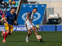 Maroan Sannadi of Barakaldo CF is in action during the Primera RFEF 2024-2025 match between FC Andorra and Barakaldo CF at Estadi Nacional i...