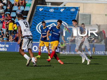 Alvaro Martin of FC Andorra plays during the Primera RFEF 2024 - 2025 match between FC Andorra and Barakaldo CF at Estadi Nacional in Andorr...