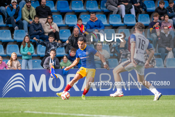 Clemente of FC Andorra is in action during the Primera RFEF 2024 - 2025 match between FC Andorra and Barakaldo CF at Estadi Nacional in Ando...