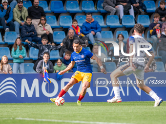 Clemente of FC Andorra is in action during the Primera RFEF 2024 - 2025 match between FC Andorra and Barakaldo CF at Estadi Nacional in Ando...