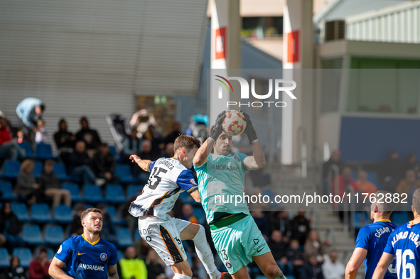 Oier Olazabal of FC Andorra is in action during the Primera RFEF 2024 - 2025 match between FC Andorra and Barakaldo CF at Estadi Nacional in...