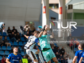 Oier Olazabal of FC Andorra is in action during the Primera RFEF 2024 - 2025 match between FC Andorra and Barakaldo CF at Estadi Nacional in...