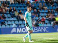 Oier Olazabal of FC Andorra is in action during the Primera RFEF 2024 - 2025 match between FC Andorra and Barakaldo CF at Estadi Nacional in...