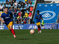 Players are in action during the Primera RFEF 2024-2025 match between FC Andorra and Barakaldo CF at Estadi Nacional in Andorra La Vella, An...