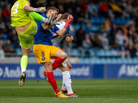 Players are in action during the Primera RFEF 2024-2025 match between FC Andorra and Barakaldo CF at Estadi Nacional in Andorra La Vella, An...