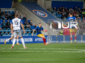 Manu Nieto of FC Andorra is in action during the Primera RFEF 2024-2025 match between FC Andorra and Barakaldo CF at Estadi Nacional in Ando...