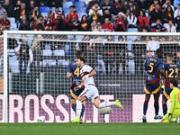 Riccardo Orsolini of Bologna F.C. celebrates after scoring the goal of 1-2 during the 12th day of the Serie A Championship between A.S. Roma...