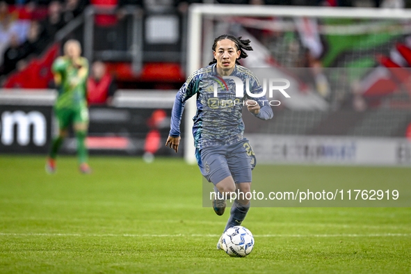 AFC Ajax Amsterdam midfielder Kian Fitz-Jim plays during the match between Twente and Ajax, which ends in a 2-2 draw, at the Grolsch Veste s...