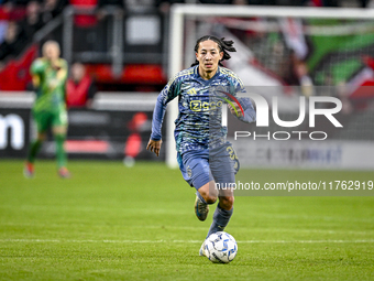 AFC Ajax Amsterdam midfielder Kian Fitz-Jim plays during the match between Twente and Ajax, which ends in a 2-2 draw, at the Grolsch Veste s...