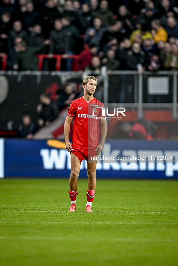 FC Twente midfielder Michel Vlap feels disappointed after the match, with a final result of 2-2, during the match between Twente and Ajax at...