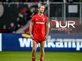 FC Twente midfielder Michel Vlap feels disappointed after the match, with a final result of 2-2, during the match between Twente and Ajax at...