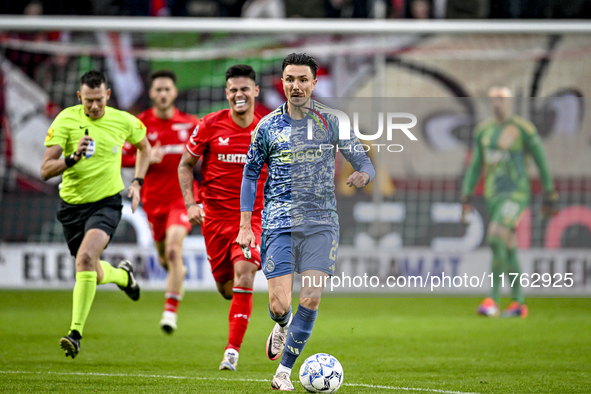 AFC Ajax Amsterdam forward Steven Berghuis plays in a match that ends with a final result of 2-2 against Twente at the Grolsch Veste stadium...