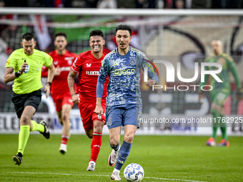 AFC Ajax Amsterdam forward Steven Berghuis plays in a match that ends with a final result of 2-2 against Twente at the Grolsch Veste stadium...