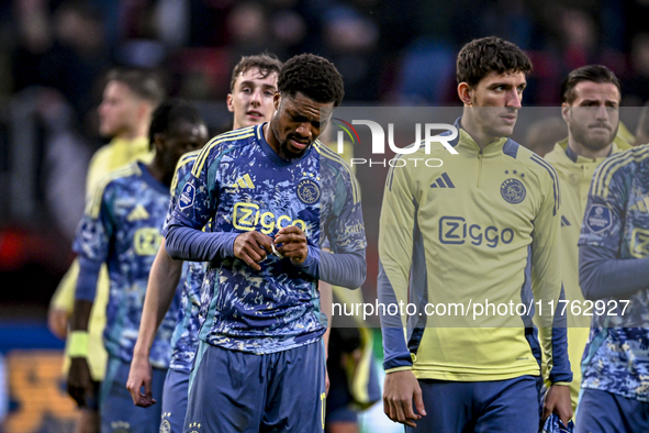 AFC Ajax Amsterdam forward Chuba Akpom is disappointed after the match, with a final result of 2-2, during the match between Twente and Ajax...