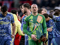 AFC Ajax Amsterdam goalkeeper Remko Pasveer is disappointed after the match, with a final result of 2-2, during the match between Twente and...