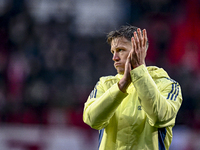 AFC Ajax Amsterdam forward Wout Weghorst achieves a final result of 2-2 during the match between Twente and Ajax at the Grolsch Veste stadiu...