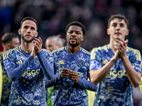 AFC Ajax Amsterdam midfielder Branco van den Boomen and AFC Ajax Amsterdam forward Chuba Akpom play in a match that ends with a final result...