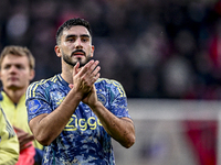 AFC Ajax Amsterdam defender Josip Sutalo feels disappointed after the match, with a final result of 2-2, during the match between Twente and...