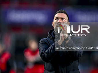 AFC Ajax Amsterdam trainer Francesco Fariolo achieves a final result of 2-2 during the match between Twente and Ajax at the Grolsch Veste st...