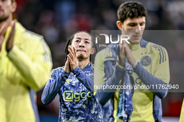 AFC Ajax Amsterdam midfielder Kian Fitz-Jim plays during the match between Twente and Ajax, which ends with a final result of 2-2, at the Gr...