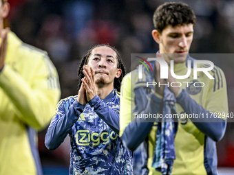 AFC Ajax Amsterdam midfielder Kian Fitz-Jim plays during the match between Twente and Ajax, which ends with a final result of 2-2, at the Gr...