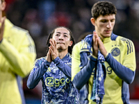 AFC Ajax Amsterdam midfielder Kian Fitz-Jim plays during the match between Twente and Ajax, which ends with a final result of 2-2, at the Gr...