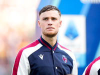 Sam Beukema of Bologna FC looks on during the Serie A Enilive match between AS Roma and Bologna FC at Stadio Olimpico on November 10, 2024 i...