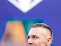 Lukasz Skorupski of Bologna FC looks on during the Serie A Enilive match between AS Roma and Bologna FC at Stadio Olimpico on November 10, 2...